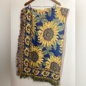 Vintage 1990s Sunflower tapestry’s Blanket Throw Home Decor van go sunflower